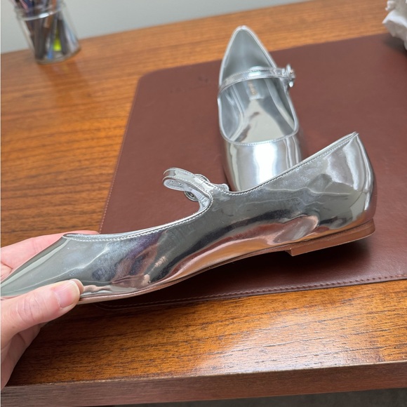 Larroude Silver Metallic Flats - Picture 4 of 10